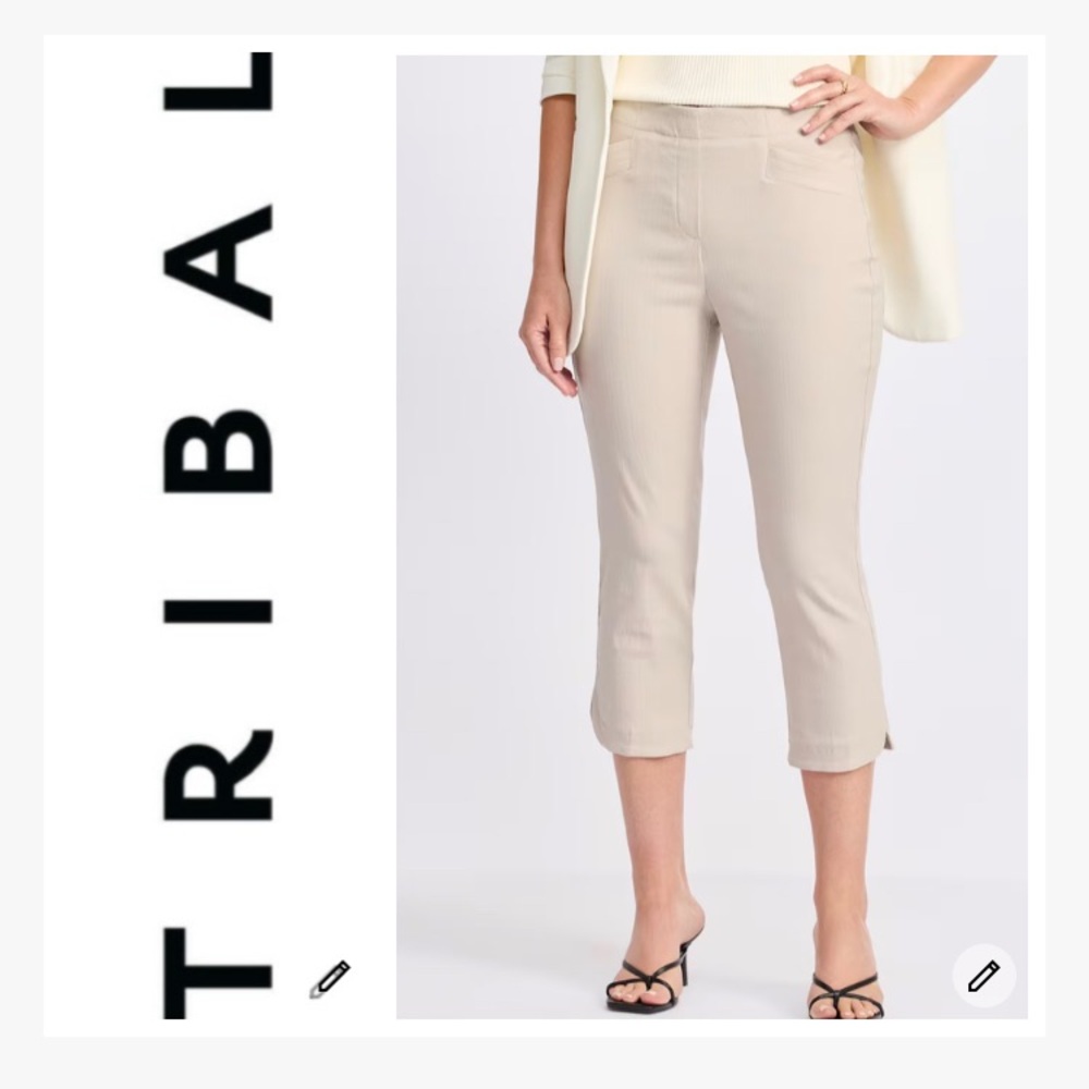 NWT Tribal Women's Flatten It Cropped Pants
